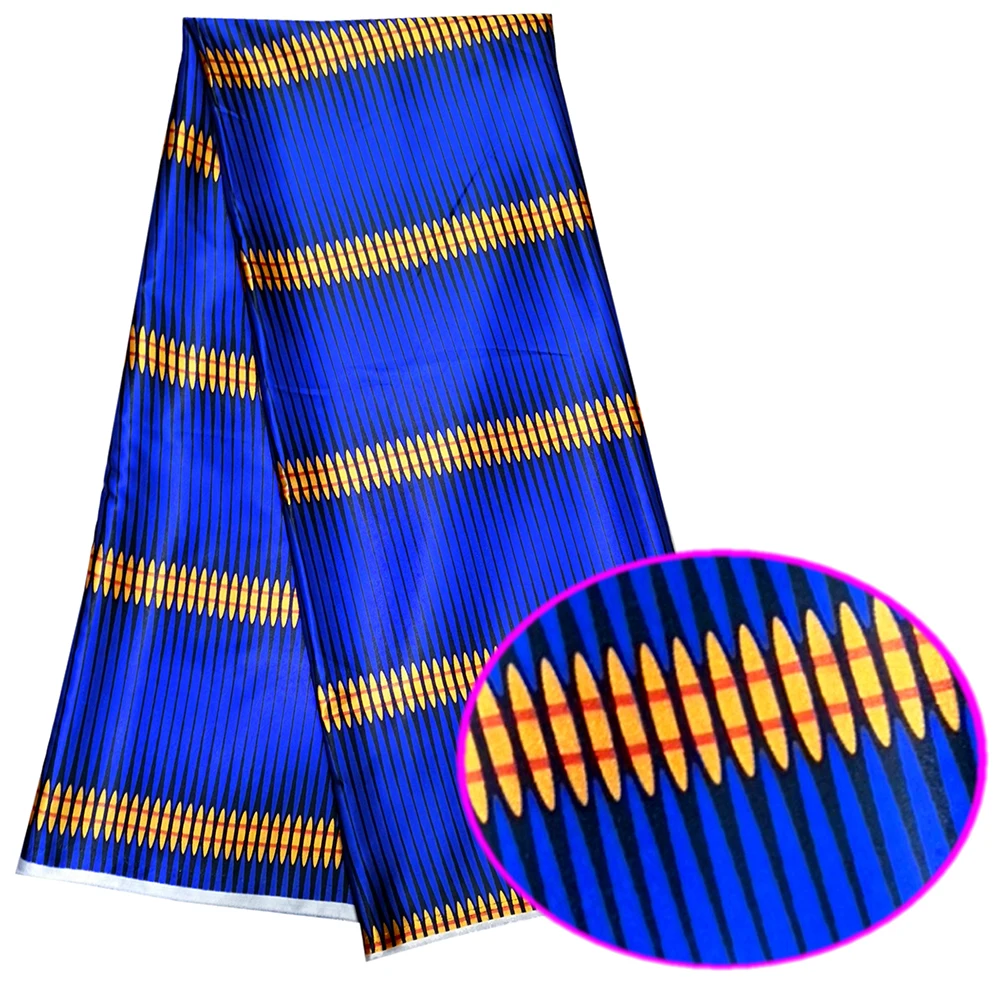 Африканская Анкара ткань высокого качества в полоску 5 ярдов ткань для вечерние платья