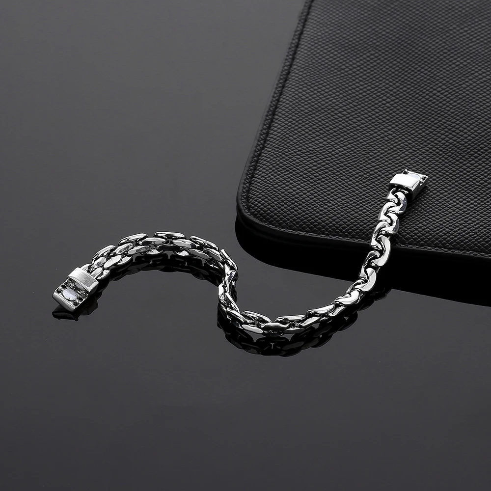 Древний цвет Мотоциклетная цепь браслет Будда ювелирные изделия панк