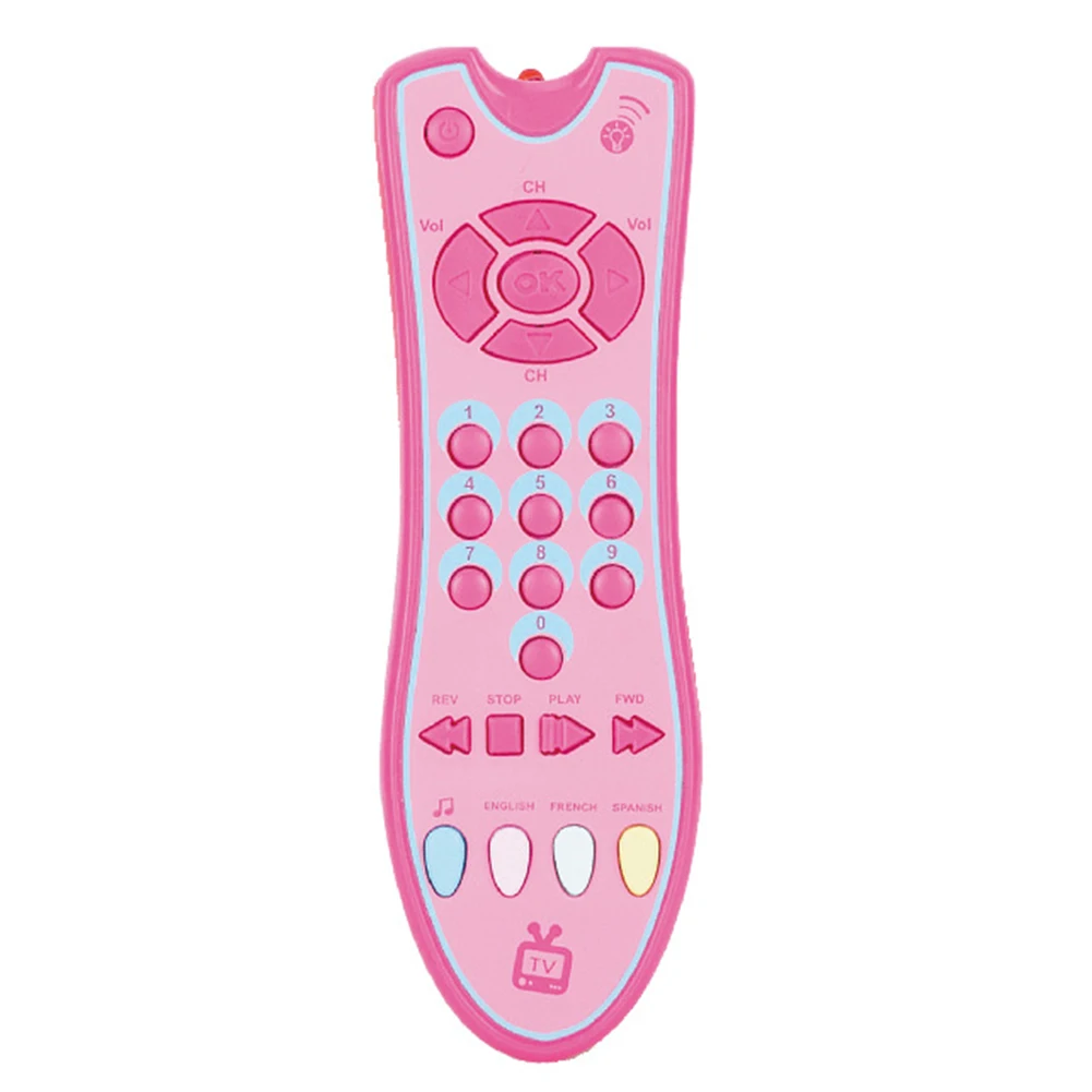 С голосовым моделированием обучающая машина детские игрушки музыка многофункциональный подарок мобильный телефон телевизор пульт дистанционного управления пластиковые цифры - Цвет: Розовый