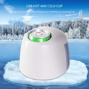 

Usb Hot And Cold Cup Smart 2 In 1 One-key Refrigeration Heating Car Heating Cup Usb Charging Is Convenient And Practical #yl10