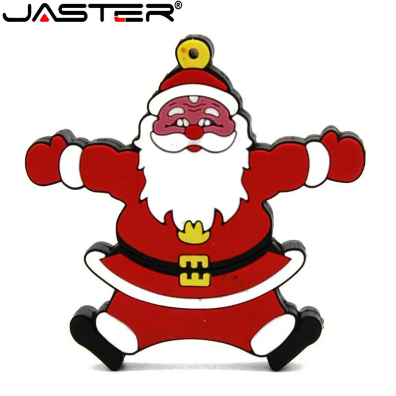 JASTER мультяшный usb кабель с Санта Клаусом флеш накопитель Usb2.0 4 ГБ 8 16 32 64