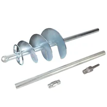Hammer Cement Stirrer Tiling Tool Lengthen Snail-Stir Gray Useful Product Concrete Mix Gray Rod Spiral Leaf