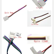5 шт. 2pin/3pin/4pin/5pin/6pin 8 мм 10 мм 12 мм светодиодный разъем без пайки для 3528/5050/3014/WS2812B/ws2811 RGB/RGBW светодиодный полосы