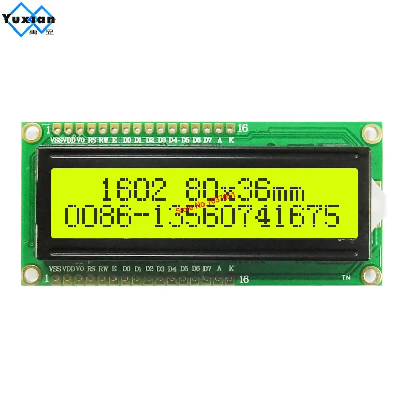ЖК модуль 1602 16*2 1602a экран дисплея 3 В в SPLC780D1 HD44780 80*36 мм|screen module|screen lcdscreen display |