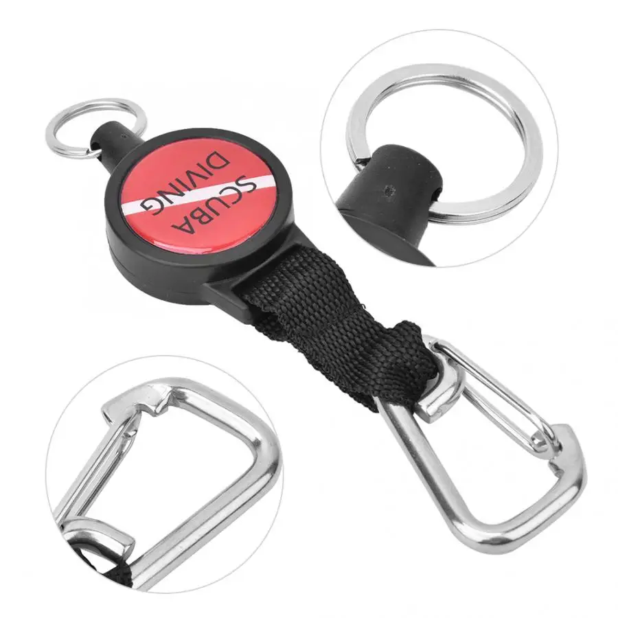 1 шт. Дайвинг Пряжка Эластичный Дайвинг крючок Quick Release Нержавеющая сталь/нейлоновая Пряжка Telescopic провод дайвинг аксессуары