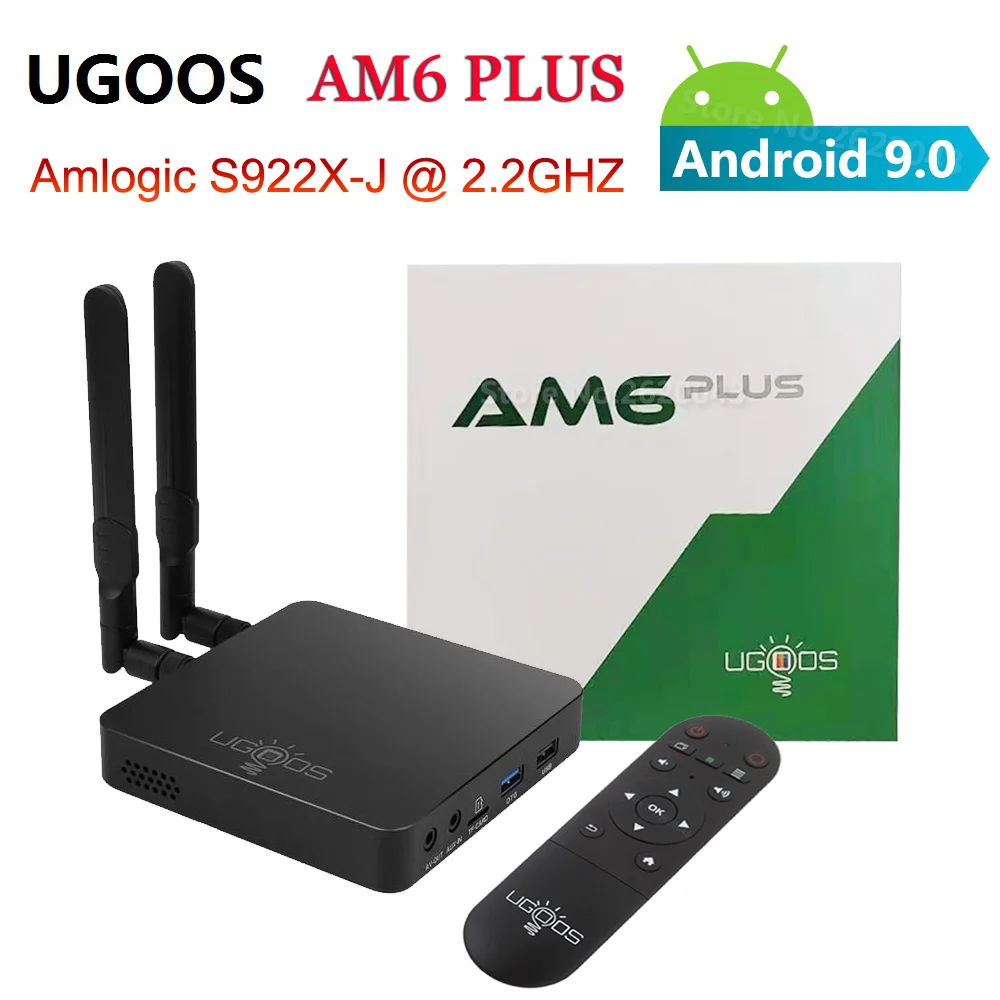 UGOOS AM6 PLUS Amlogic S922X J 4 Гб DDR4 32 ROM Smart TV Box 2 4G 5G WiFi 1000 м Bluetooth 4K HD медиаплеер для Android 9