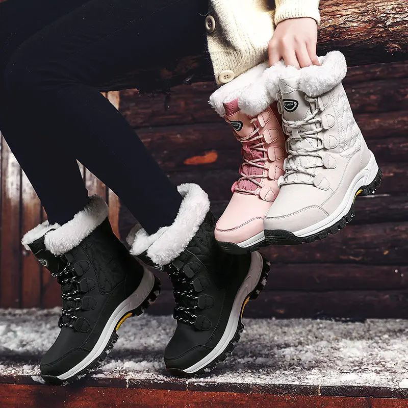 Winter Boots Shoes Woman Sneakers Snow Boots For Women thigh high boots Waterproof Ladies Snow Boots Warm Plush Shoes Footwear