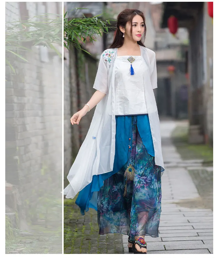 Pantalones mujer pantalon femme женские Осень-весна этнический, хиппи длинное синее с принтом пэчворк с широкими штанинами; Штаны для маленьких детей детские брюки AF596