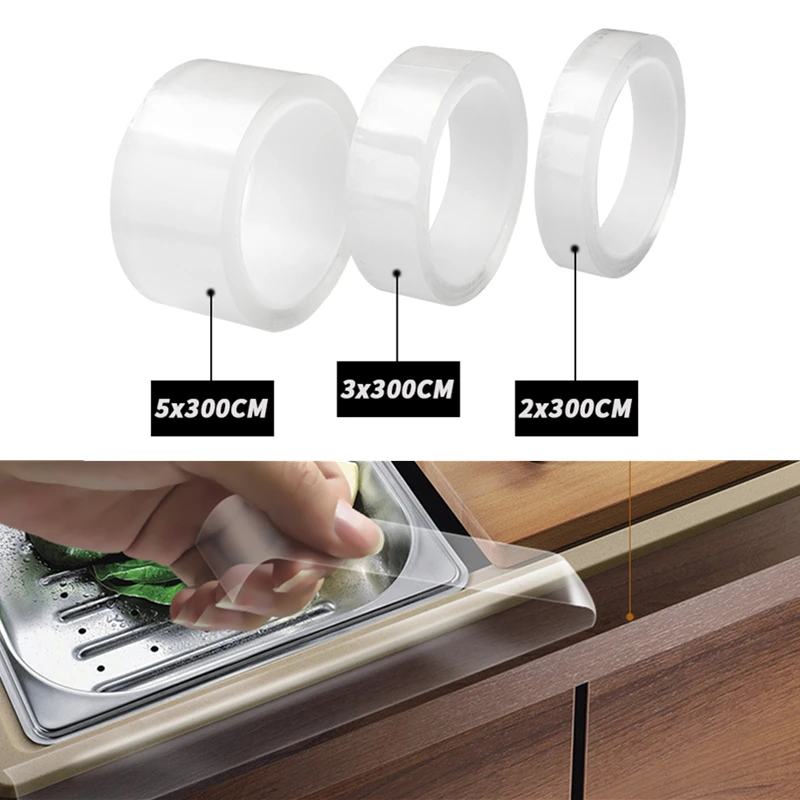 

3M Kitchen Sink Waterproof Mildew Strong Self-adhesive Transparent Tape For Bathroom Toilet Crevice Strip Pool Water Seal