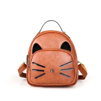 

Teenager Girls Cute Cat Mini School Backpack Purse Casual Daypack Small Bag for Women