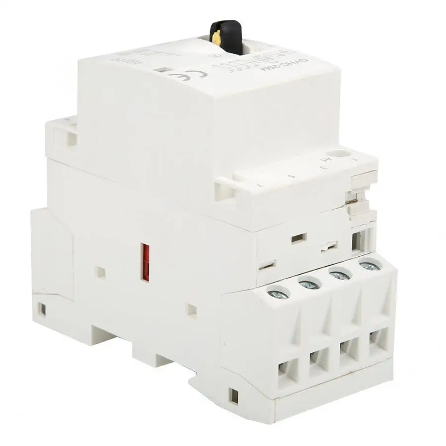 Модульный контактор 4P 25A 220V 50Hz DIN Rail AC для дома с ручным управлением|Замыкатели| |