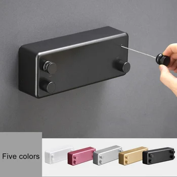 

NEW Free Punch Balcony Hotel Telescopic Invisible Clothesline Indoor Double-line Bathroom Home Retractable Clothes Rack 1pc