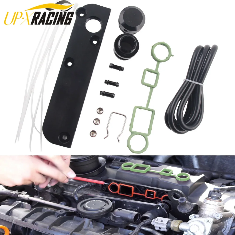 Set Adattatori Pcv Per Audi Vw 2.0 Tfsi Ea113 Soluzione Coppia Motore Adattatore Pcv Billet Con Coperchio Kit Boost