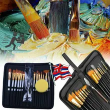 15PCS Professional Makeup Brushes Set Powder Foundation Eyeshadow Make Up Brush Kit Cosmetics Synthetic Hair Leather Case set