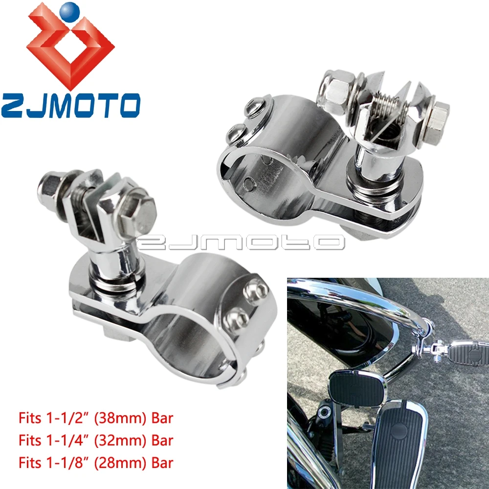 Мотоцикл 1-1/" 1-1/4" 1-1/" Краш бар шоссе подножки адаптеры для Harley кафе гонщик пользовательские подножки скобы крепления зажимы