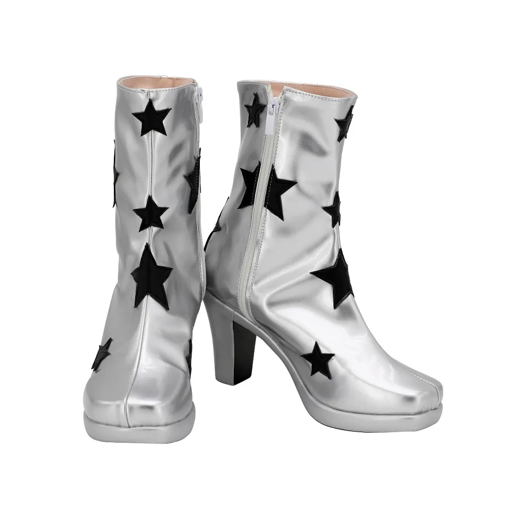 

Rocketman Elton John Cosplay Boots Silver Shoes High Heel Custom Made European Size