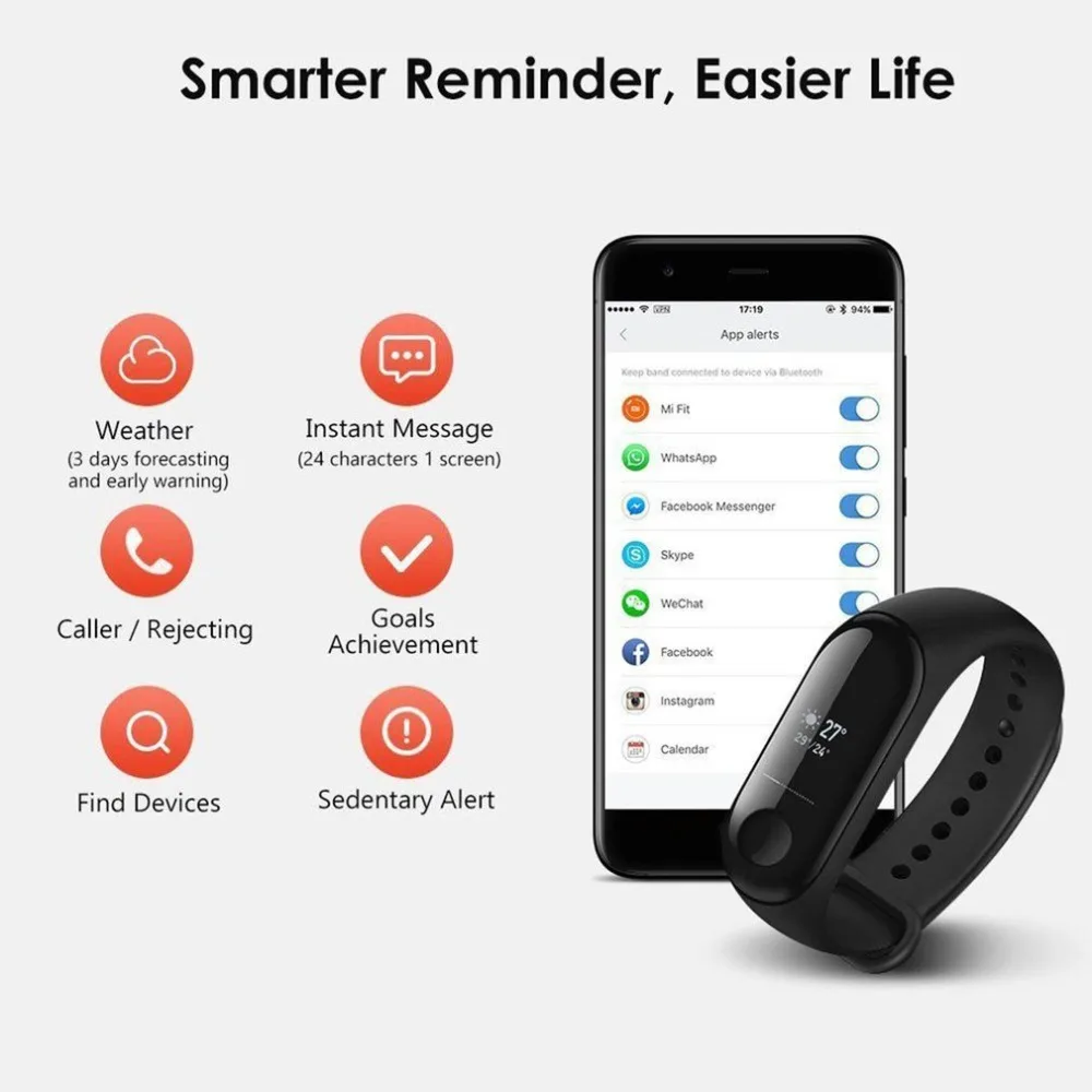 Новинка, Xiaomi Bracelet 3, водонепроницаемые смарт-спортивные часы для мужчин и женщин, для бега, сердечного ритма, подсчета, шаг, браслет 3
