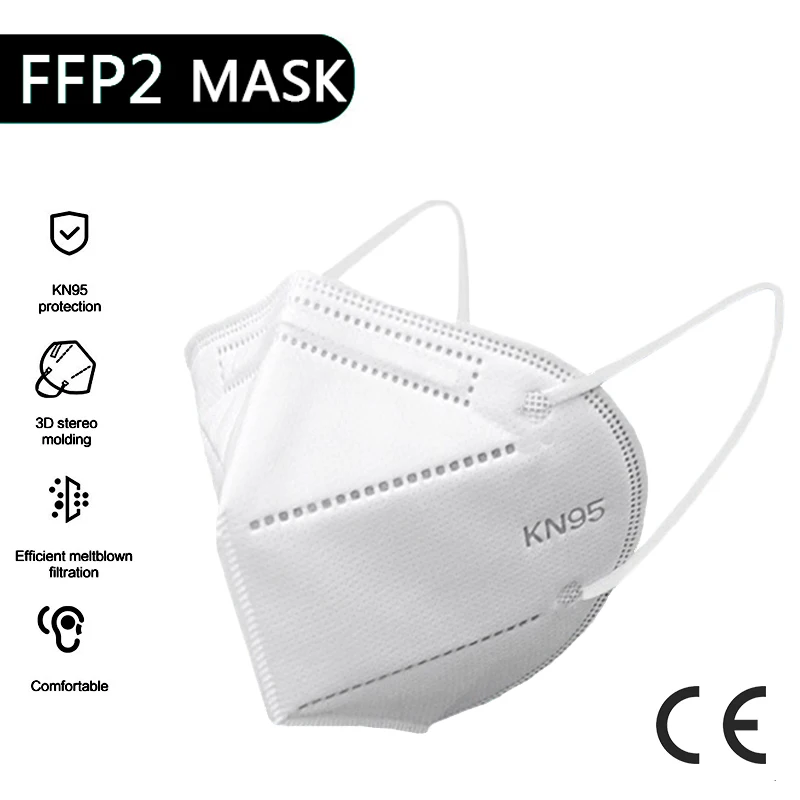 10/20 Вт 30 40/50 шт. масок KN95 FFP2 маска на лицо для защиты маске kn95mask рот маски 95%