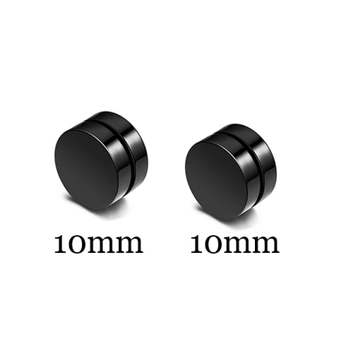 Steel Strong Cube Magnet Magnetic Earrings Black Ear Stud Non Piercing No Ear Hole Stud Earring for Men Women
