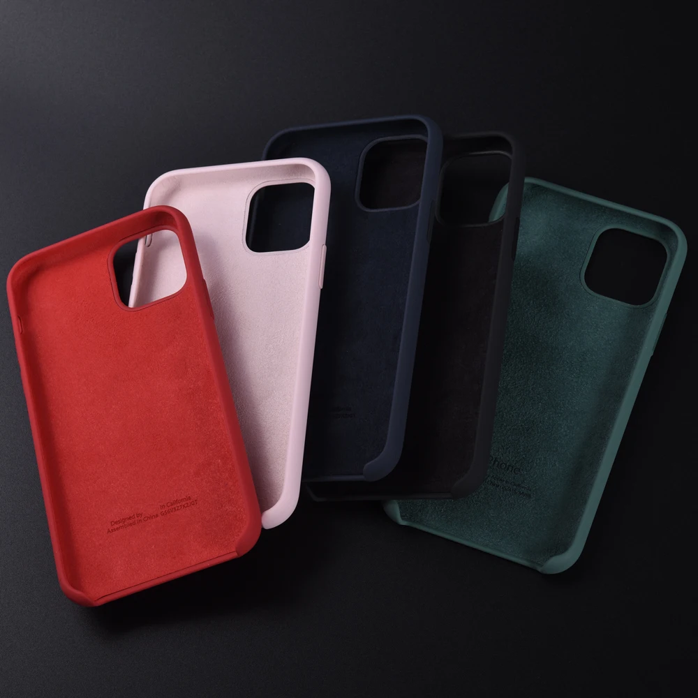 Официальный жидкий силиконовый чехол для Apple iPhone 11 Pro Max, настоящая мягкая Противоударная задняя крышка из ТПУ