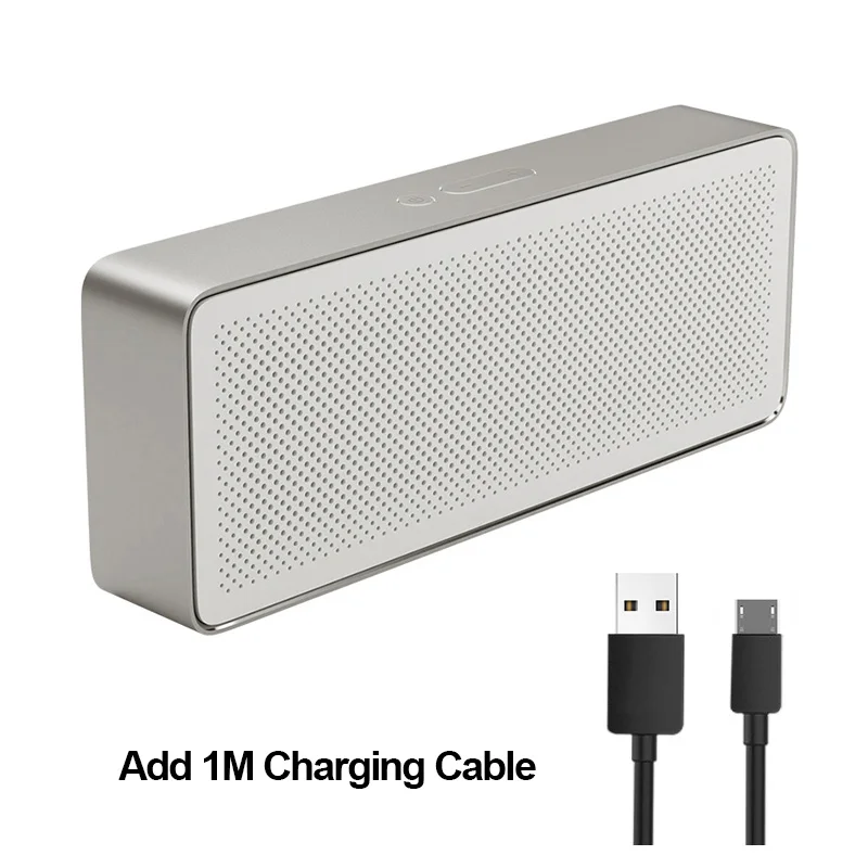 Add Charging Cable Xiaomi Mi Bluetooth динамик квадратная коробка 2 стерео портативный Bluetooth 4,2 HD Высокое разрешение звук качество воспроизведения музыки - Цвет: Add Charging Cable