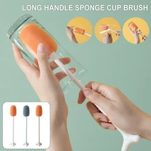 

3Pcs Bottle Cleaning Brush 31cm Ultra-Long Sponge Brush Glass Bottle Cup Cleaner Water Bottle Brush Kitchen Supply Cleaning Tool
