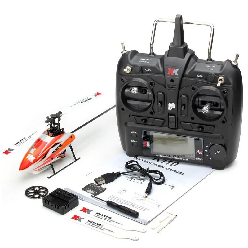 Xk K110 6Ch бесщеточный 3D-6G система Rc вертолет Rtf с Futaba s-fhss