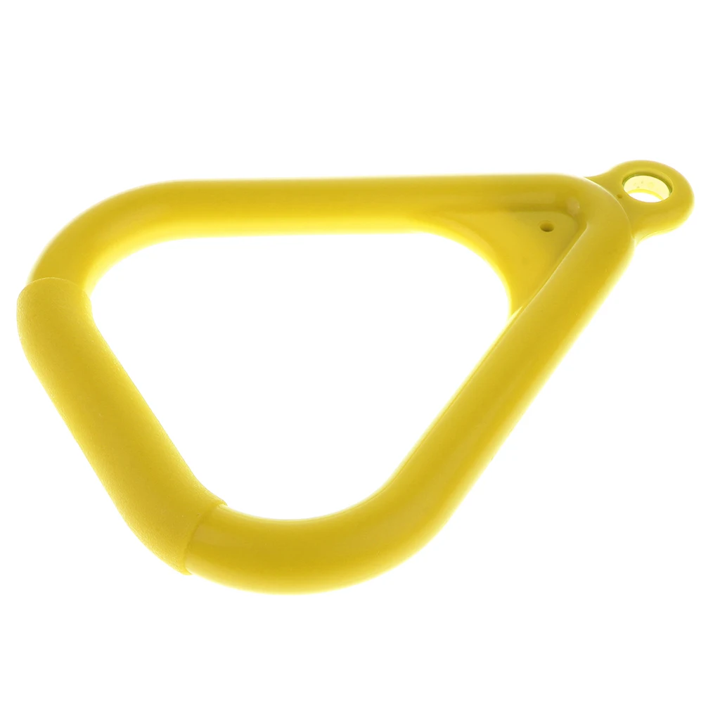 2pcs Plastic Trapeze Rings Replacement for Kids Swingset, Playset, Gym Jungle, Gymnastics Equipment - Yellow