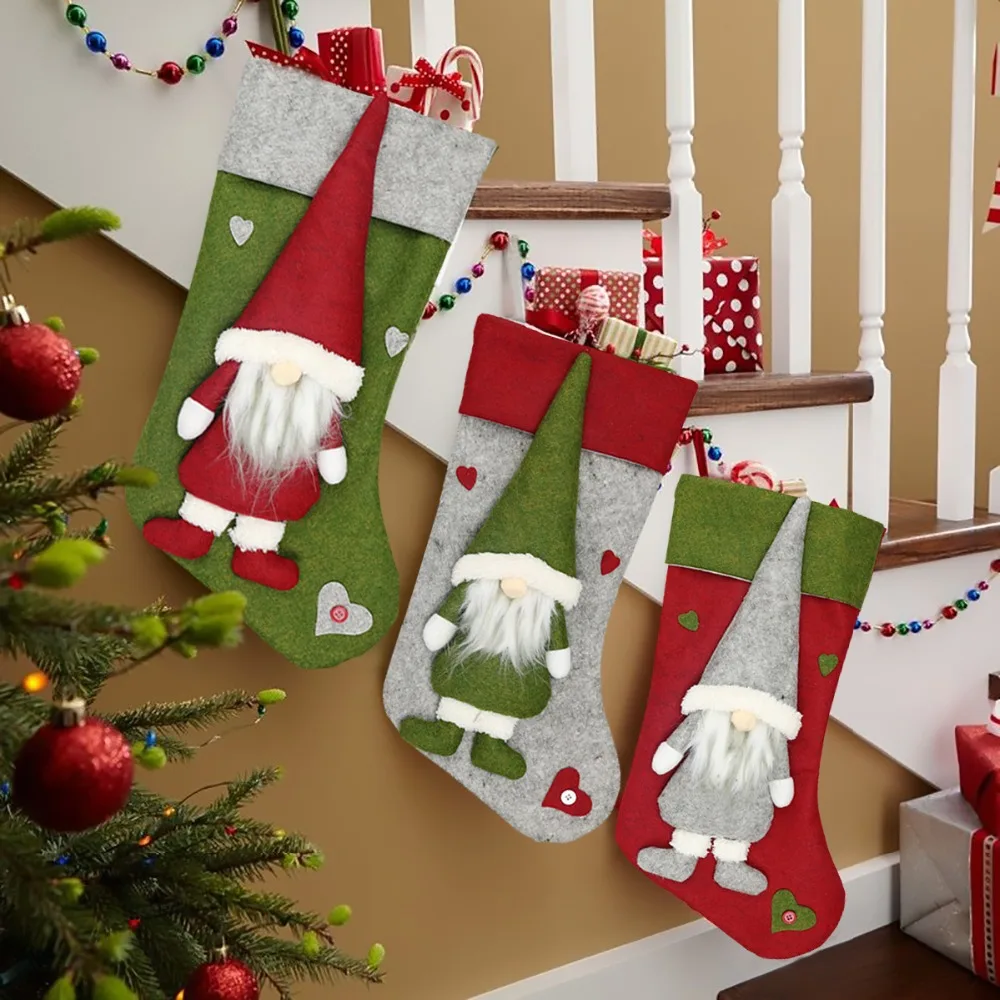 HUIRAN Рождественский чулок рождественские украшения для дома Navidad подарок на год Рождественские декоративные рождественские украшения