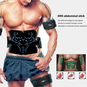 

Electric Weight Loss Trainer Abdominal Sticker EMS Wireless Muscle Stimulator Slimming Belt Abdominal Muscle Sticker