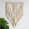 Colgante de pared de macramé tejido a mano, tapiz de arte, adornos para manualidades bohemias, hermoso tapiz para el hogar y el dormitorio ► Foto 1/6