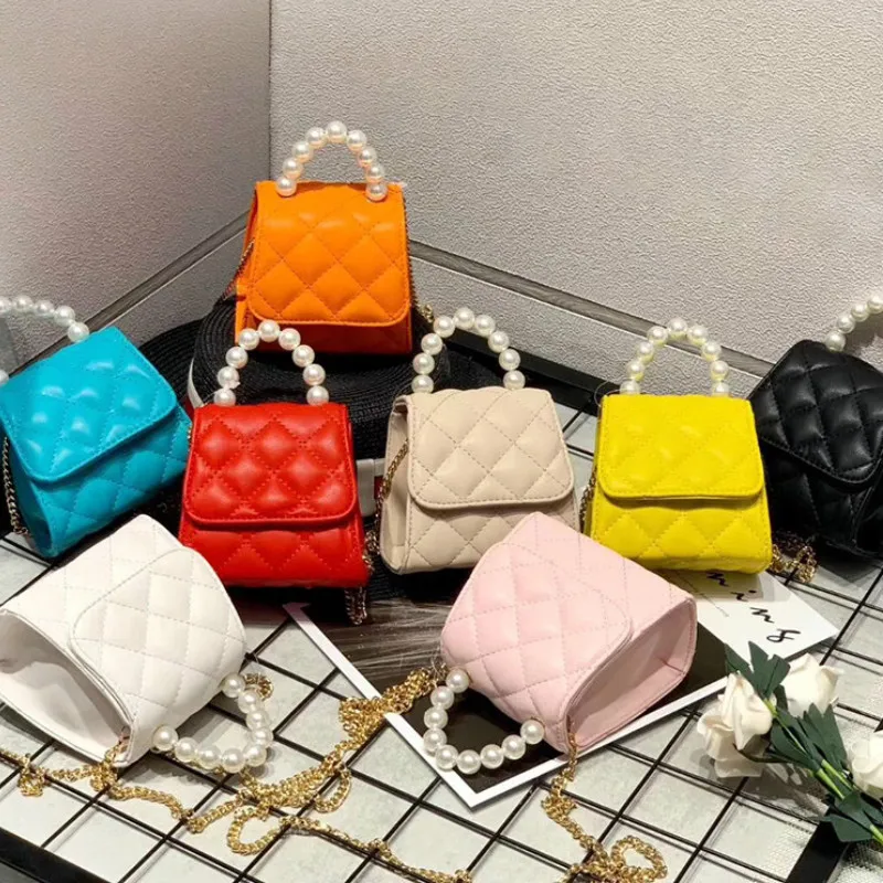 Monederos y bolsos para niñas, Mini bolsos cruzados para mujer, monedero pequeño, bolsas de mano de perlas para fiesta para niños