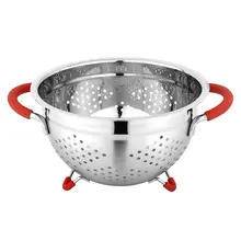 Нержавеющая сталь подставка для фруктовой корзины высокие ноги двойной ухо удар кухня растительного стока стиральная хранения