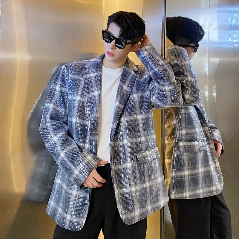 IEFB/Мужская одежда блейзеры ручной работы с бусинами и платным - Цена: 