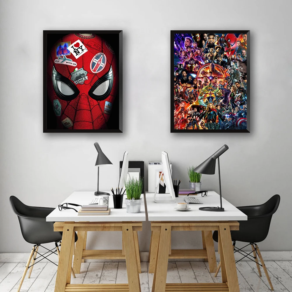 

The Avengers Endgame Movie Iron Man Captain America Canvas Poster Print diamond Painting Bar Cafe Living Room Bedroom Wall Art