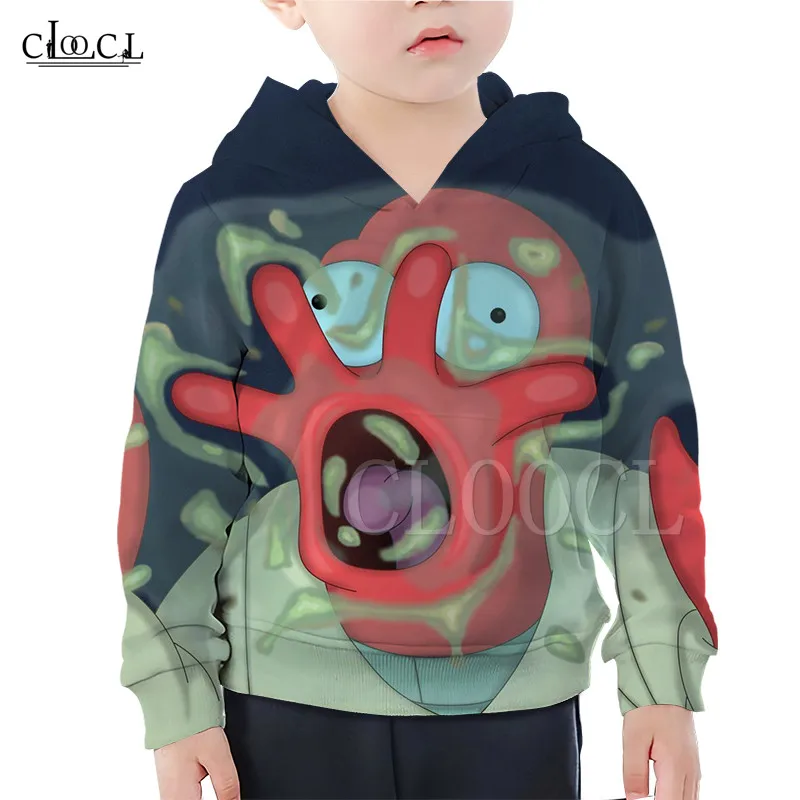 Futurama Zoidberg/Детские толстовки с капюшоном с 3D принтом для девочек и мальчиков; худи для детей; пуловер с капюшоном; топы; Семейные комплекты