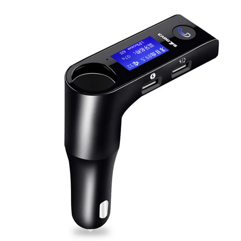 Универсальное USB зарядное устройство беспроводной Bluetooth Автомобильный MP3-плеер громкоговоритель дисплей напряжения EQ звук fm-передатчик ручные звонки