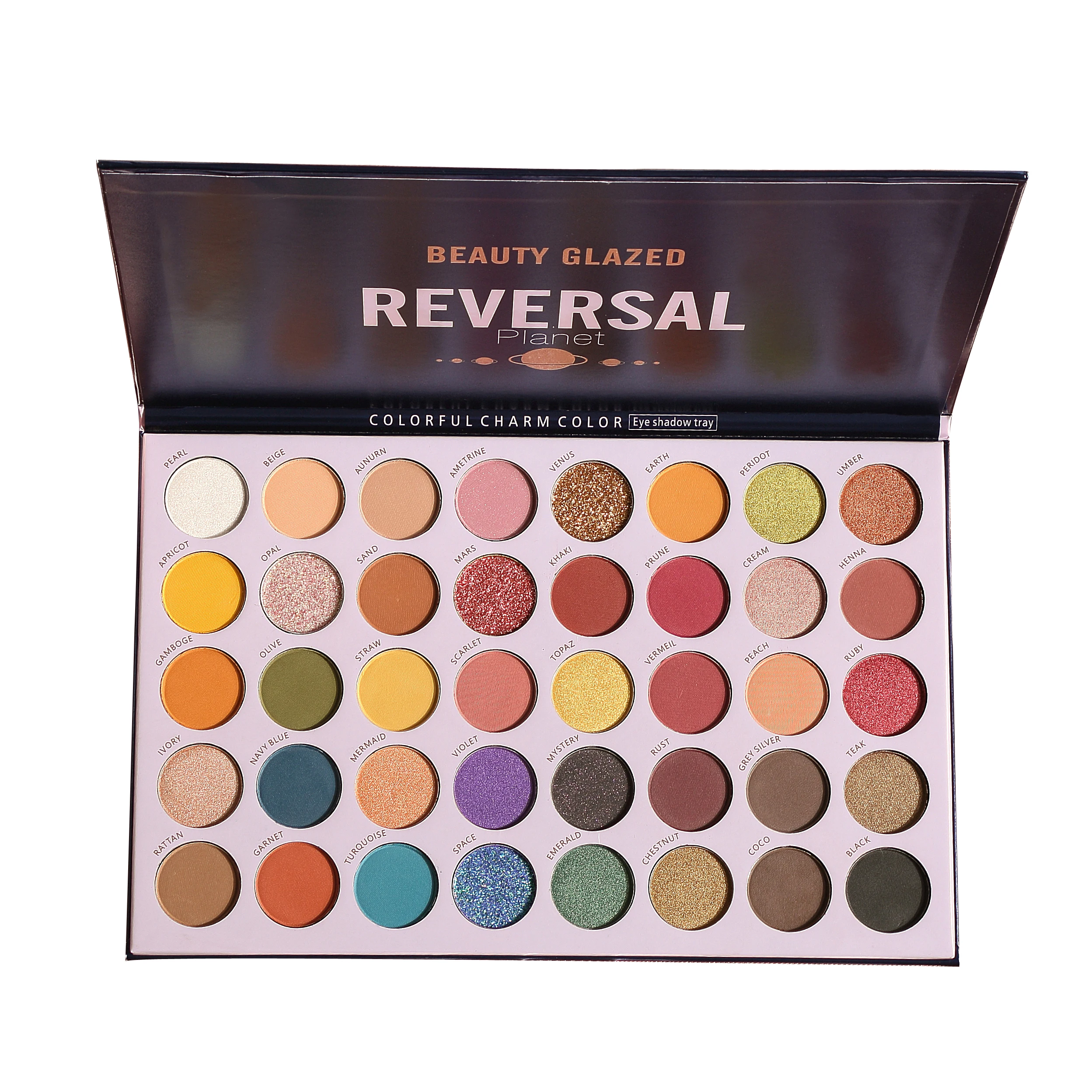 Beauty Glazed Reverse Planet Eye Shadow 40 цветов матовые блестящие разноцветные тени для век