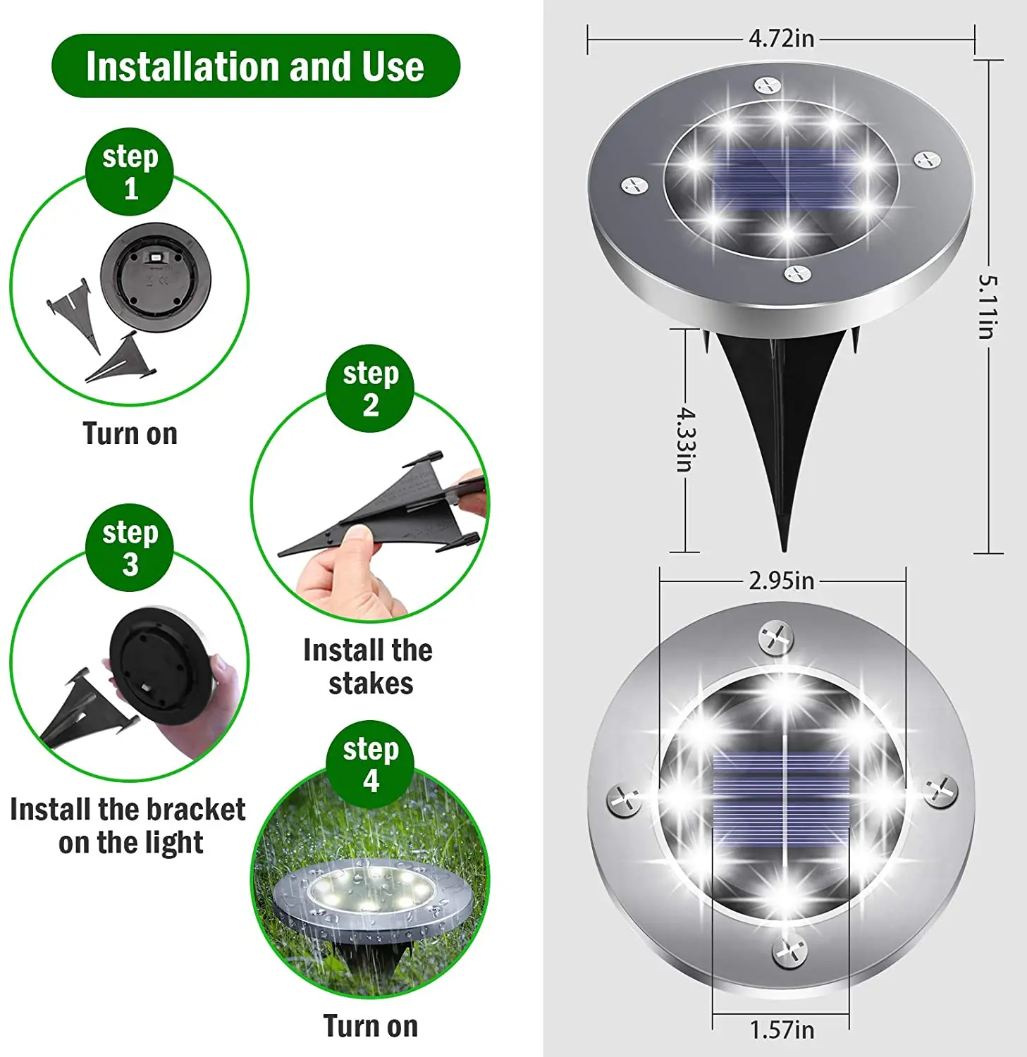 20 LED Outdoor Garden Solar Underground Light Villa Front Lawn Decorative Lamp Waterproof Supplies For Pathway Lawn Light indoor solar lights