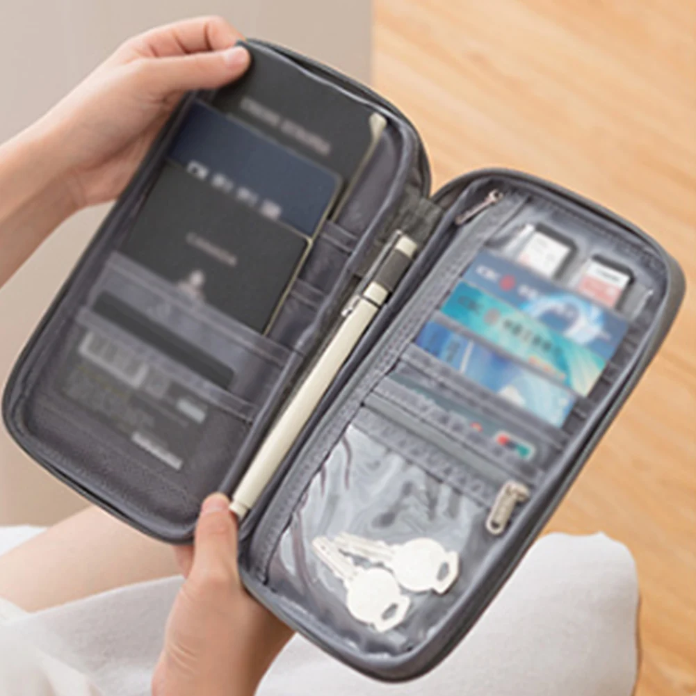 Дорожный кошелек, держатель для паспорта, RFID органайзер, мешочек для карт, документов, денег, ID, многофункциональный пакет для кредитных карт