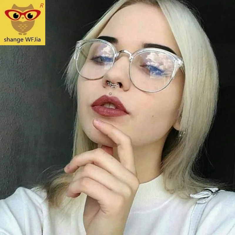 

2019 Fashion Retro Eyeglasses Optical Spectacle Women Glasses Frame Round Transparent Clear Myopia Optical Glasses Frames Female