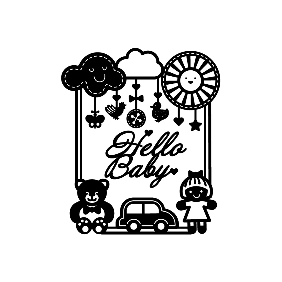 Eastshape ремесло металлические режущие штампы высечки пресс-формы Hello Baby Car Frame скрапбук Бумага Ремесло нож плесень лезвие удар трафареты штампы