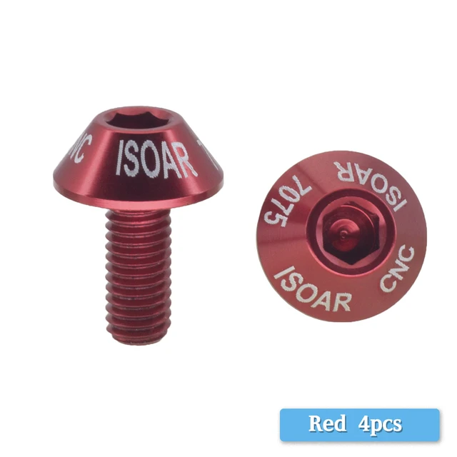 M5*10 Aluminum alloy mushroom head,bicycle water bottle rack screw mountain bike kettle rack screw Bottle cage color anode 6