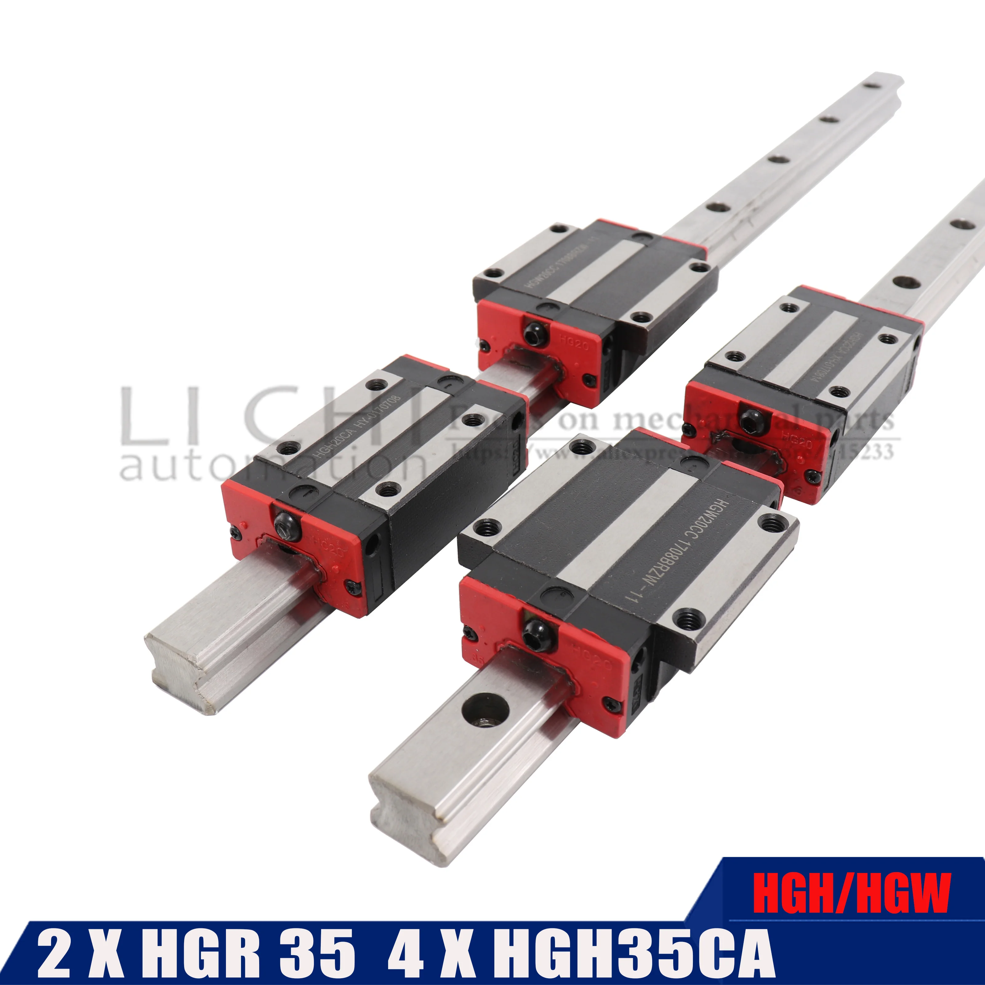 Линейная направляющая HGH35 2 шт. и 4 HGH35CA или HGW35CC линейные направляющие 800 900 1000 1700 мм