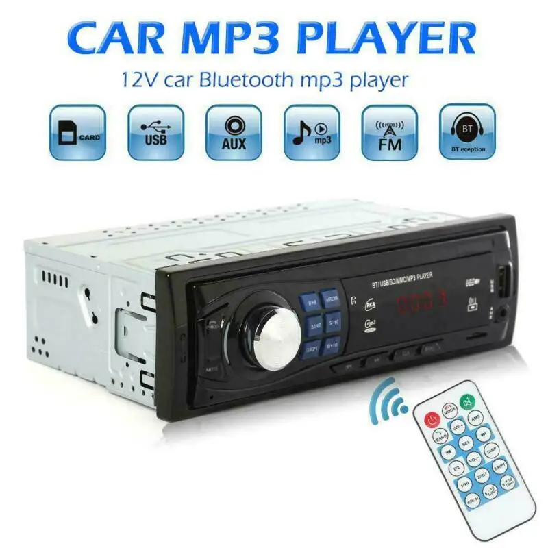 1DIN Автомагнитола стерео в-dash Bluetooth аудио SD/USB/AUX/FM головное устройство mp3-плеер