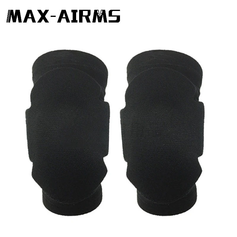 Maxairms 1 пара 3D стерео баскетбольные наколенники рукав сотовая Скоба эластичные защитные наколенники шестерни наколенник пена поддержка колена - Цвет: kneepads black