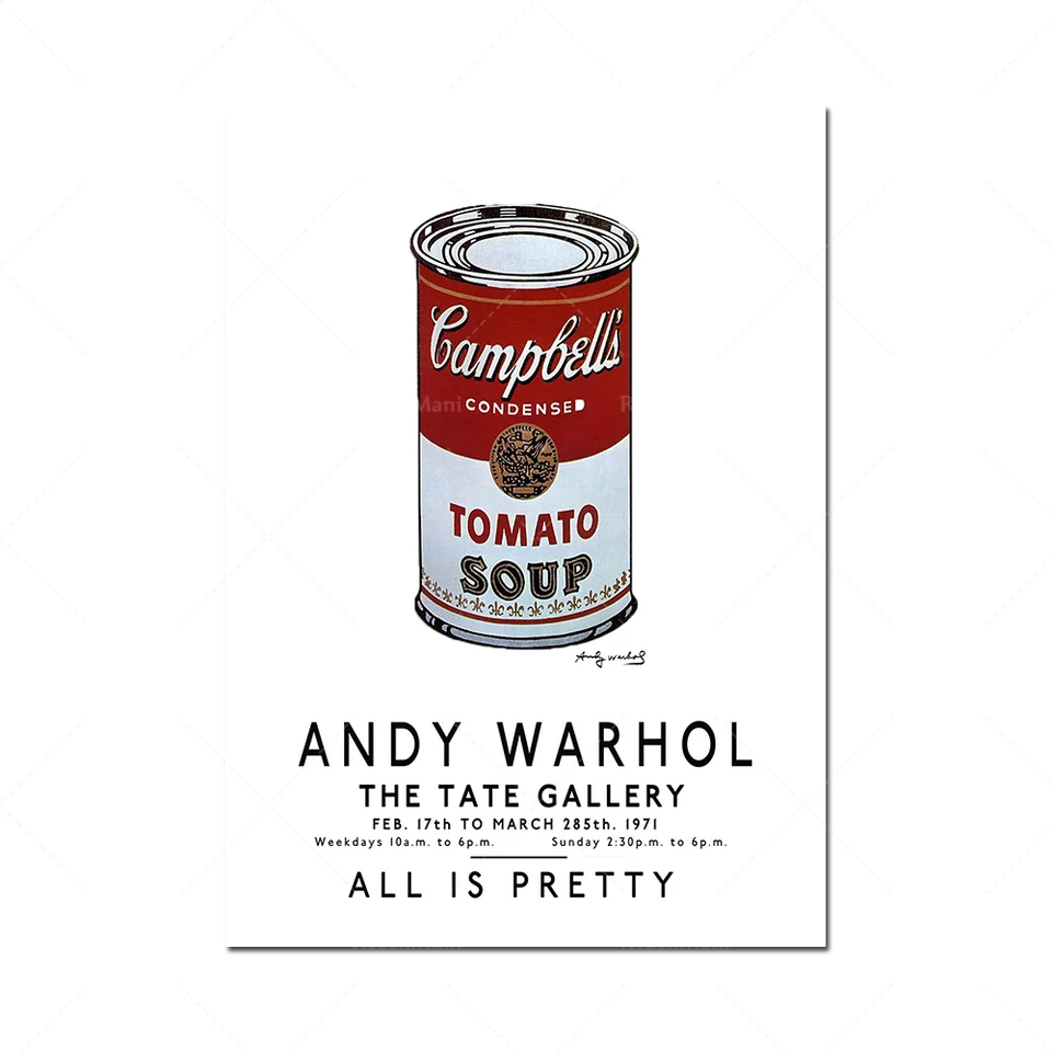 Pop Art Andy Warhol Campbellsuppe NEWEL