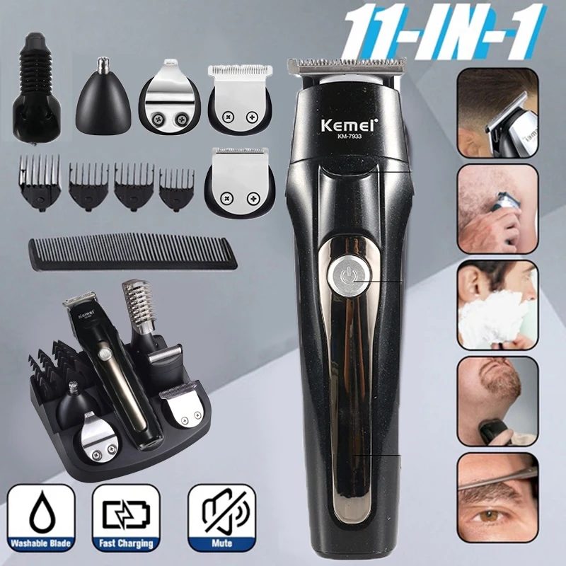 Kemei Km-7933, 5 в 1, многофункциональная машинка для стрижки волос, электрическая машинка для стрижки бороды, носа, волос, триммер для стрижки волос, машинка для стрижки волос, EU Plug