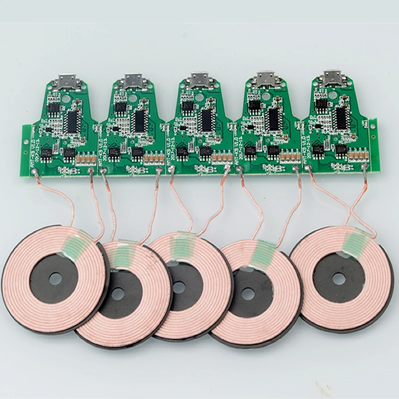 DIY DC 5V QI Wireless Charging PCBA Circuit Board + Coil Receiver Charger Module For All Smart Phone afbeelding