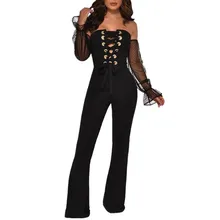 Sequined Dot Women Jumpsuits Sexy Solid Leotard Mesh Long Sleeves Off Shoulder Rompers Partywear Monos de Fiesta 2020 New YE Sequined Dot Women Jumpsuits Sexy Solid Leotard Mesh Long Sleeves Off Shoulder Rompers Partywear Monos de Fiesta 2020 New YE